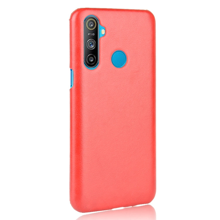 For Oppo Realme C3 (3 cameras) Shockproof Litchi Texture PC + PU Case