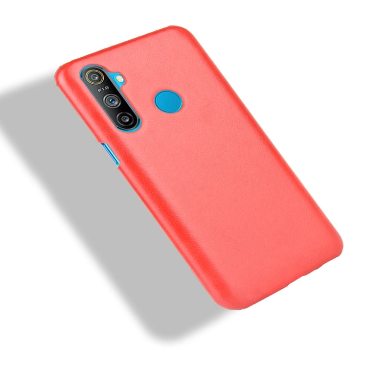 For Oppo Realme C3 (3 cameras) Shockproof Litchi Texture PC + PU Case