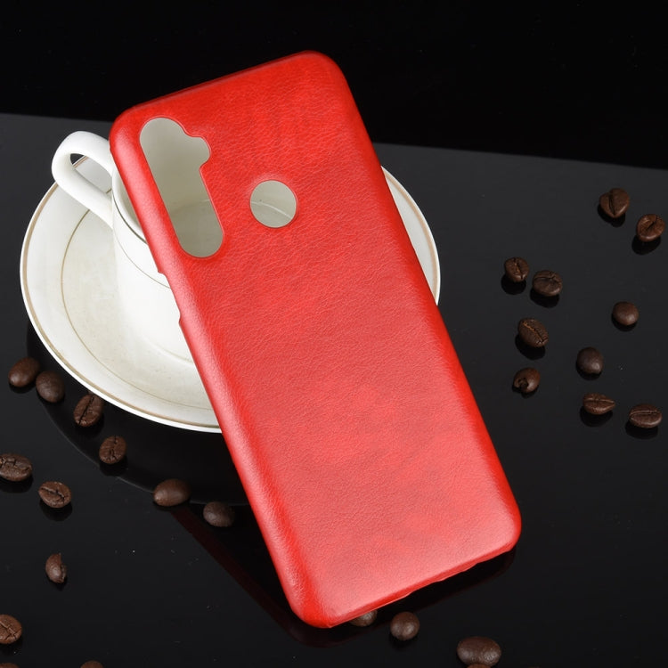 For Oppo Realme C3 (3 cameras) Shockproof Litchi Texture PC + PU Case