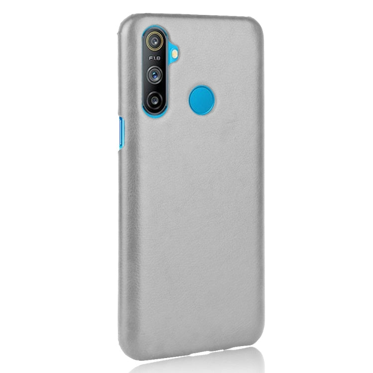 For Oppo Realme C3 (3 cameras) Shockproof Litchi Texture PC + PU Case