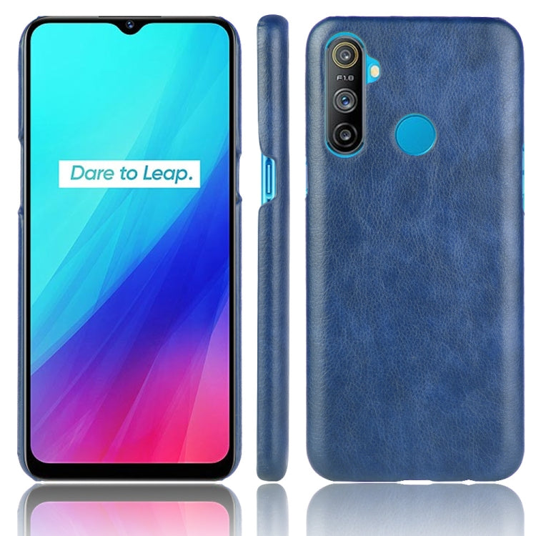 For Oppo Realme C3 (3 cameras) Shockproof Litchi Texture PC + PU Case
