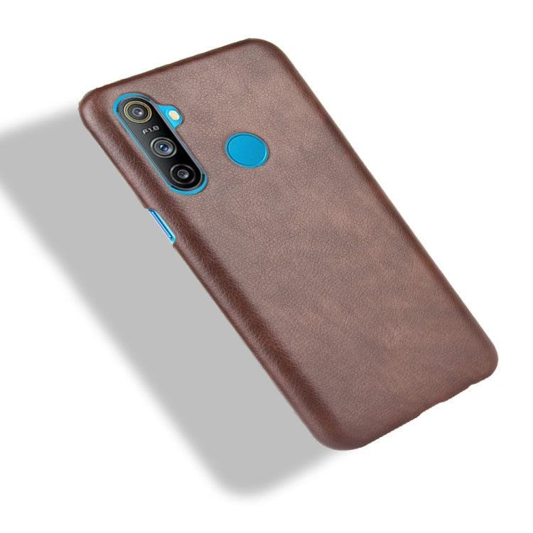 For Oppo Realme C3 (3 cameras) Shockproof Litchi Texture PC + PU Case