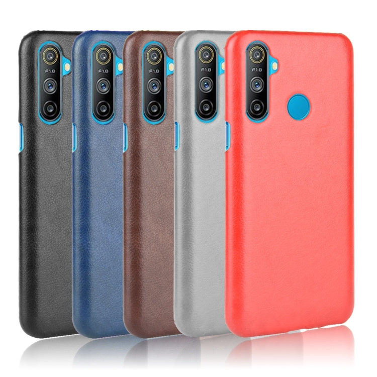 For Oppo Realme C3 (3 cameras) Shockproof Litchi Texture PC + PU Case