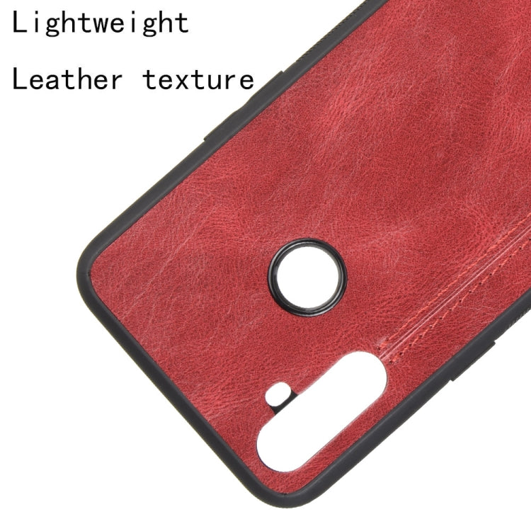 For Oppo Realme C3 (3 cameras) Shockproof Sewing Cow Pattern Skin PC + PU + TPU Case