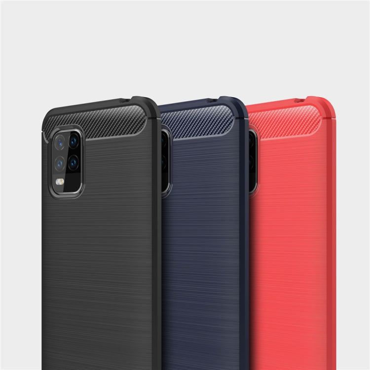 For Xiaomi 10 Lite Brushed Texture Carbon Fiber TPU Case