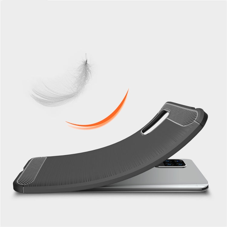 For Xiaomi 10 Lite Brushed Texture Carbon Fiber TPU Case