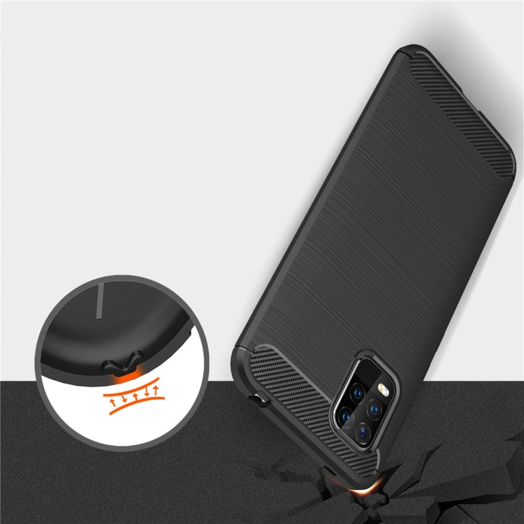 For Xiaomi 10 Lite Brushed Texture Carbon Fiber TPU Case