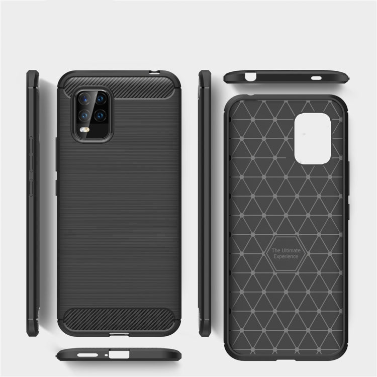 For Xiaomi 10 Lite Brushed Texture Carbon Fiber TPU Case