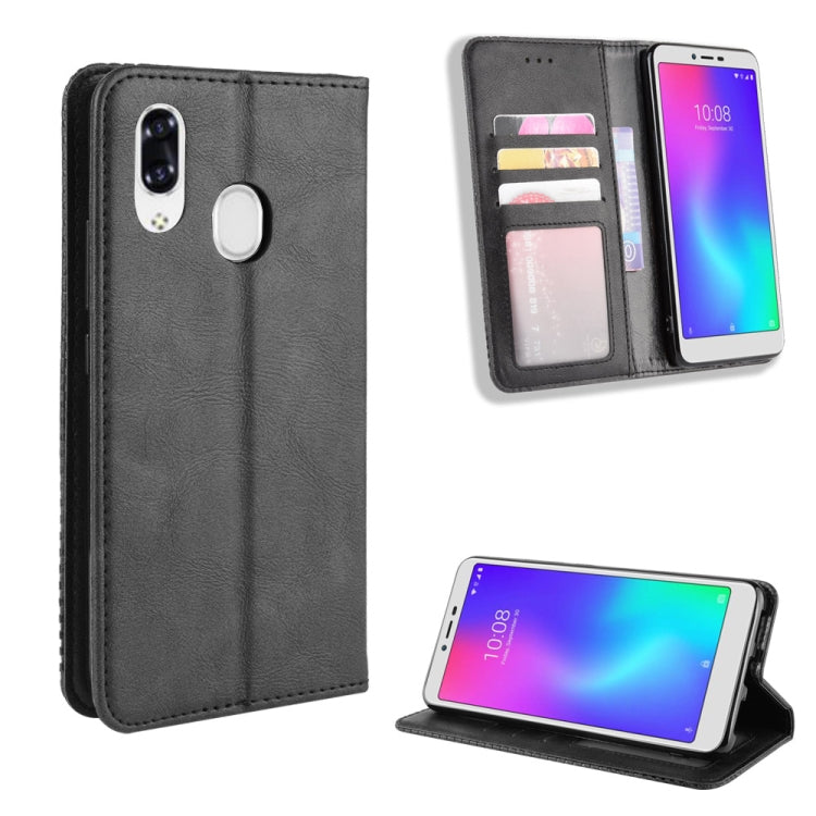 For ZTE Libero S10 Magnetic Buckle Retro Crazy Horse Texture Horizontal Flip Leather Case , with Holder & Card Slots & Photo Frame