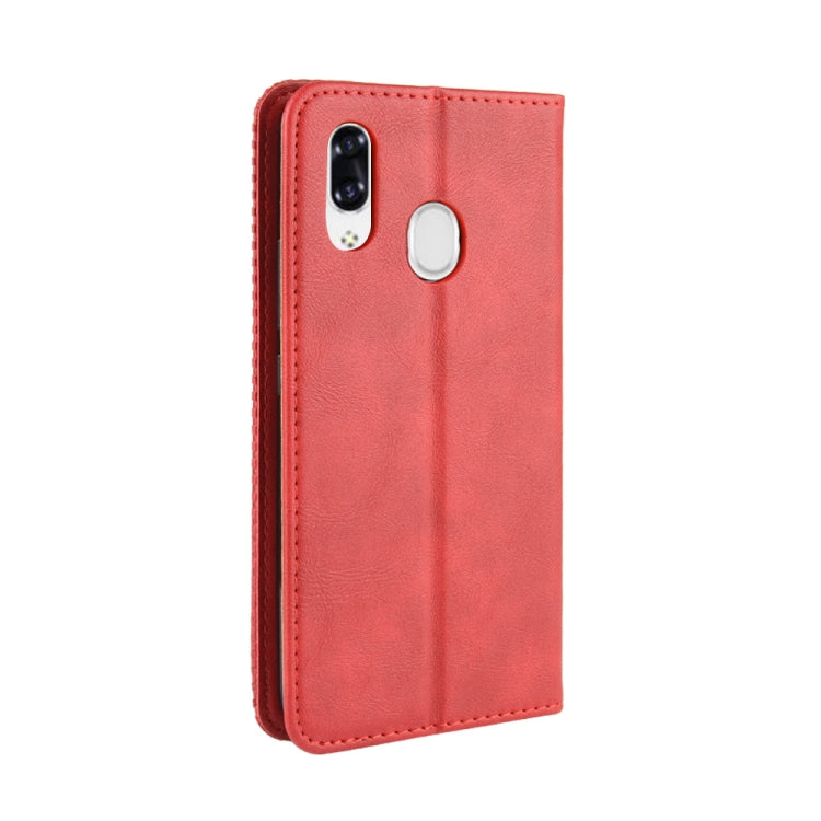 For ZTE Libero S10 Magnetic Buckle Retro Crazy Horse Texture Horizontal Flip Leather Case , with Holder & Card Slots & Photo Frame