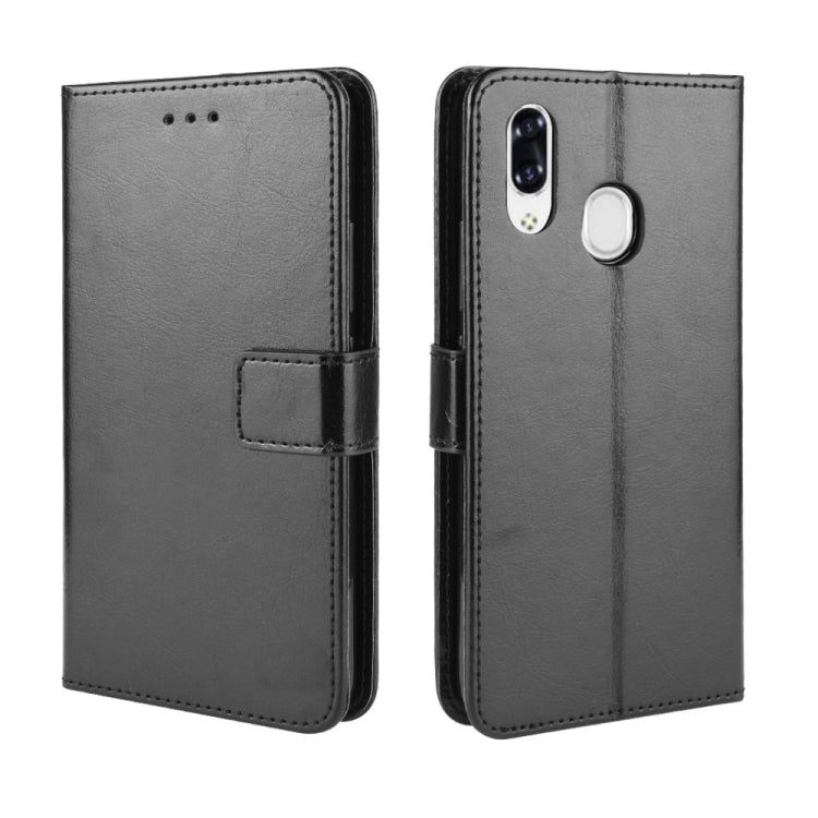 For ZTE Libero S10 Retro Crazy Horse Texture Horizontal Flip Leather Case , with Holder & Card Slots & Photo Frame