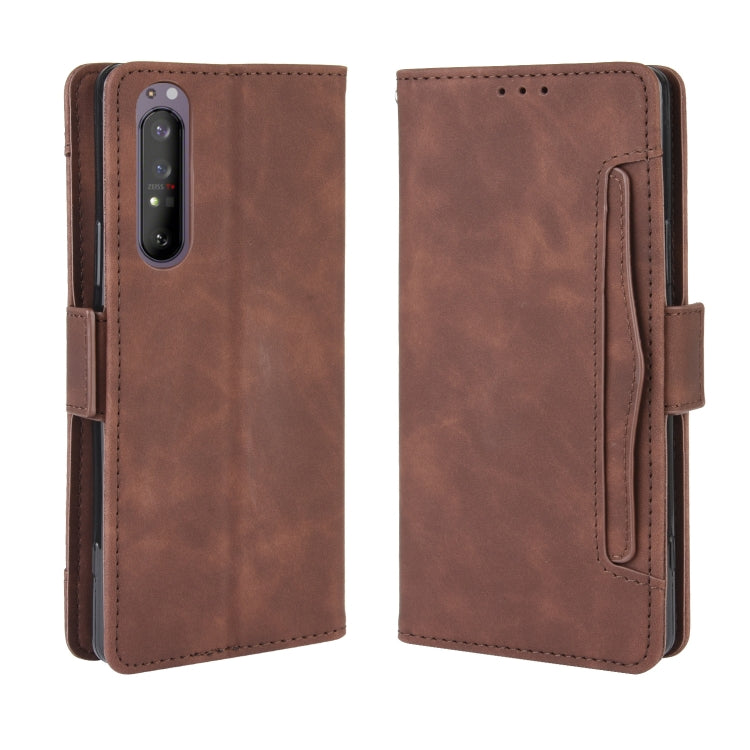 For Sony Xperia 1 II Wallet Style Skin Feel Calf Pattern Leather Case ,with Separate Card Slot