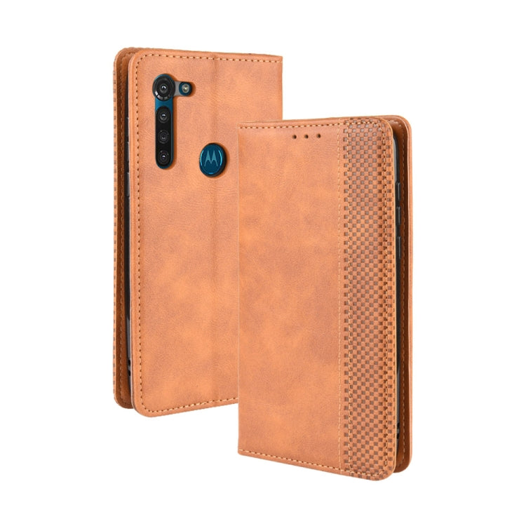 For Motorola Moto G8 Power Magnetic Buckle Retro Crazy Horse Texture Horizontal Flip Leather Case , with Holder & Card Slots & Photo Frame