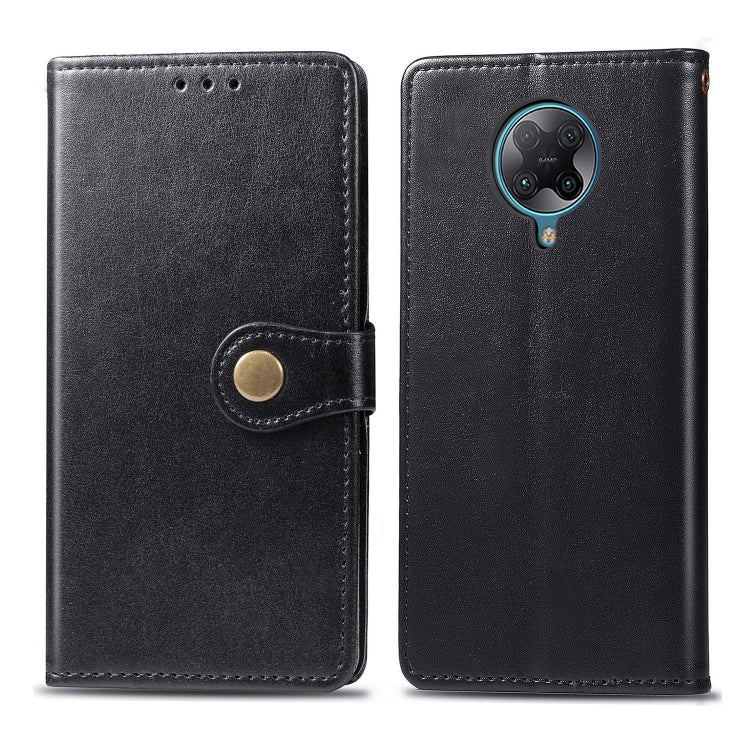For Xiaomi Redmi K30 Pro Retro Solid Color Leather Buckle Phone Case with Lanyard & Photo Frame & Card Slot & Wallet & Stand Function