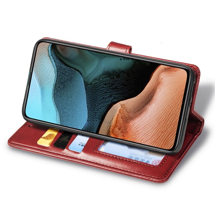 For Xiaomi Redmi K30 Pro Retro Solid Color Leather Buckle Phone Case with Lanyard & Photo Frame & Card Slot & Wallet & Stand Function