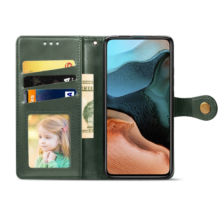 For Xiaomi Redmi K30 Pro Retro Solid Color Leather Buckle Phone Case with Lanyard & Photo Frame & Card Slot & Wallet & Stand Function