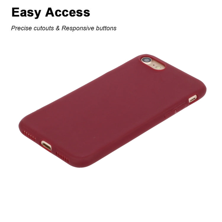 For iPhone SE 2022 / SE 2020 Solid Color Frosted TPU Phone Case