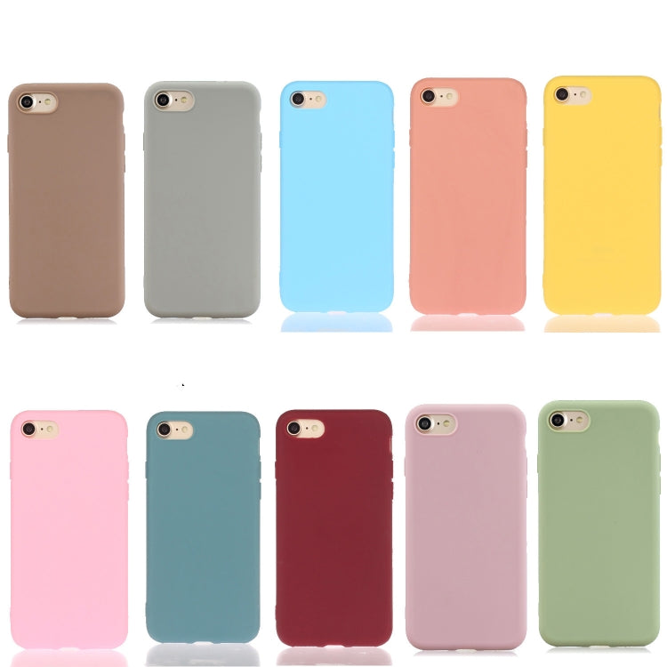For iPhone SE 2022 / SE 2020 Solid Color Frosted TPU Phone Case
