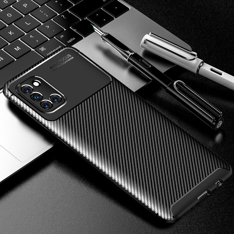 For Galaxy A31 Carbon Fiber Texture Shockproof TPU Case