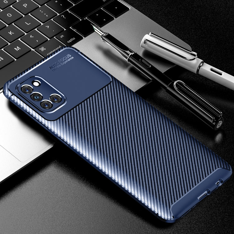 For Galaxy A31 Carbon Fiber Texture Shockproof TPU Case