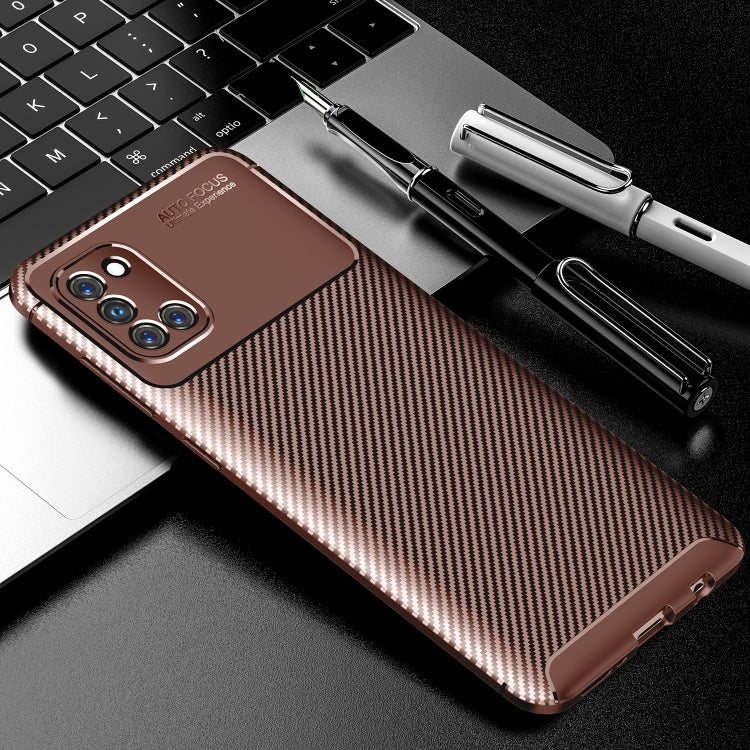 For Galaxy A31 Carbon Fiber Texture Shockproof TPU Case