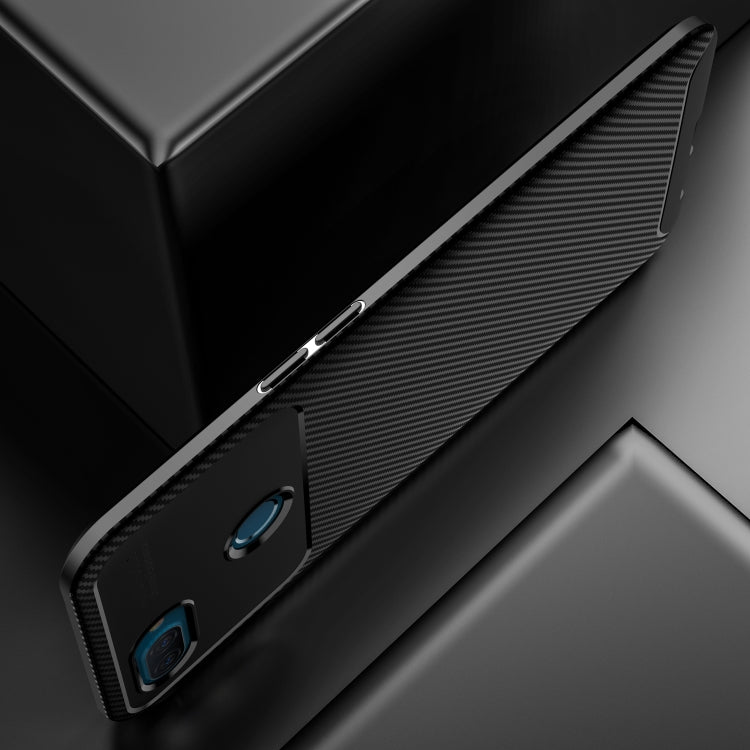For OPPO A12 Carbon Fiber Texture Shockproof TPU Case