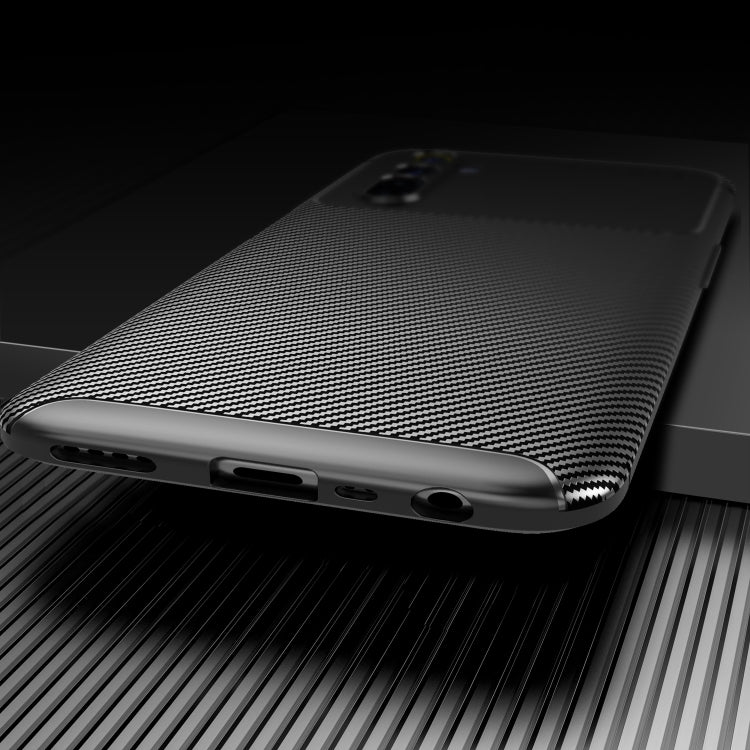 For OPPO Realme 6  Carbon Fiber Texture Shockproof TPU Case