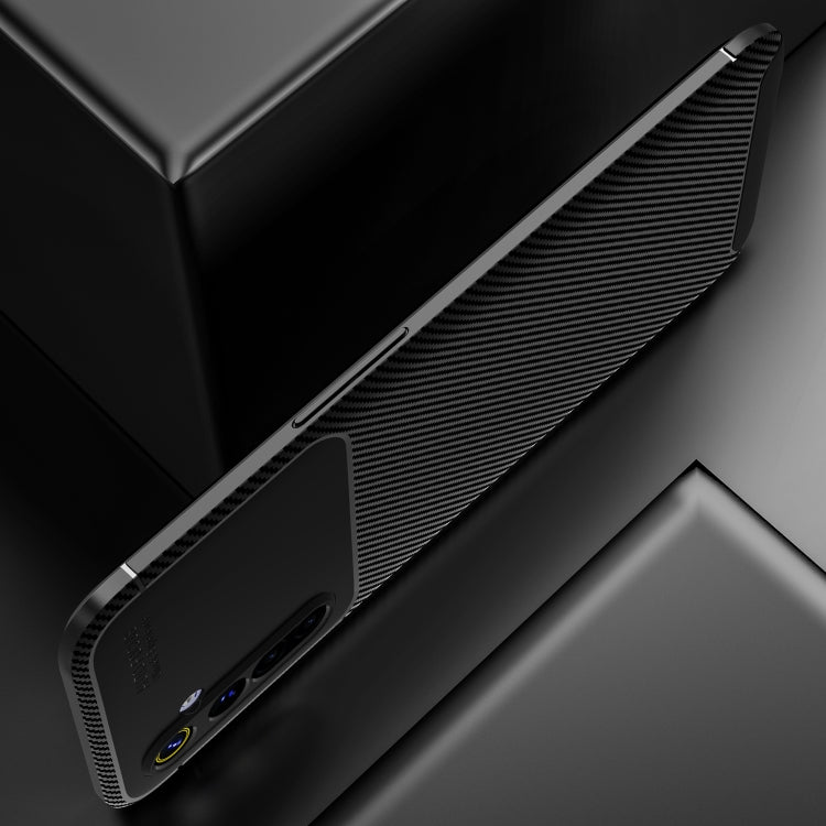 For OPPO Realme 6  Carbon Fiber Texture Shockproof TPU Case