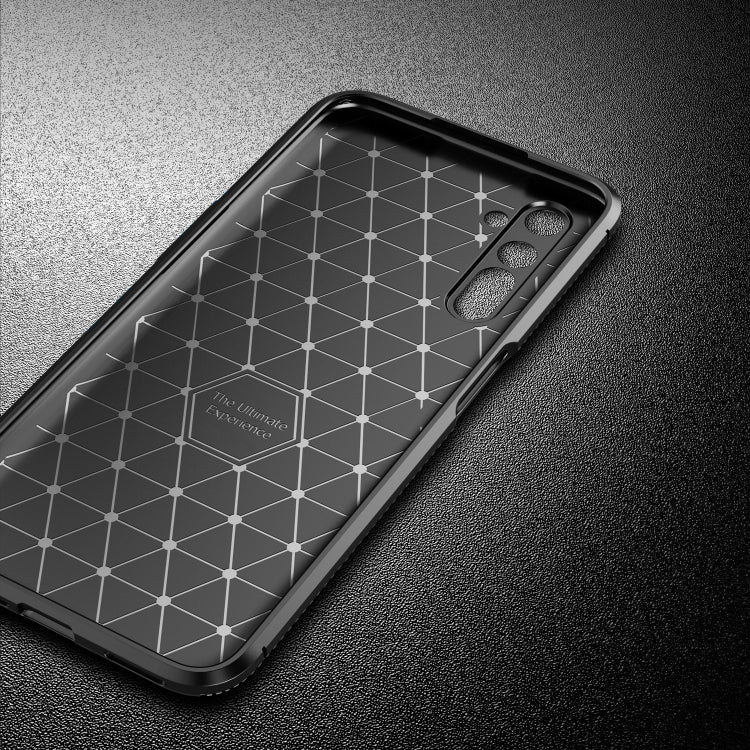 For OPPO Realme 6  Carbon Fiber Texture Shockproof TPU Case