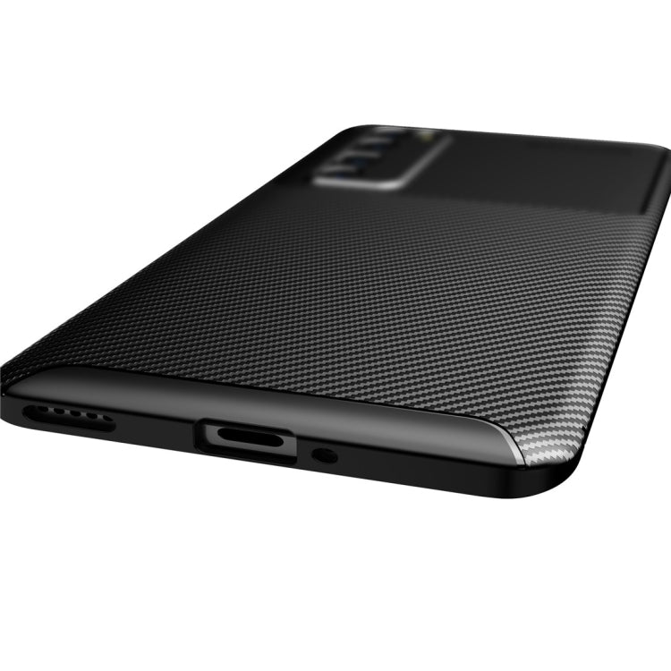For Huawei Nova 7 Pro Carbon Fiber Texture Shockproof TPU Case