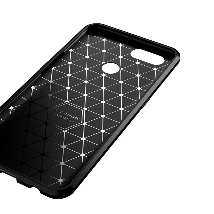 For OPPO A12 Carbon Fiber Texture Shockproof TPU Case(Brown)