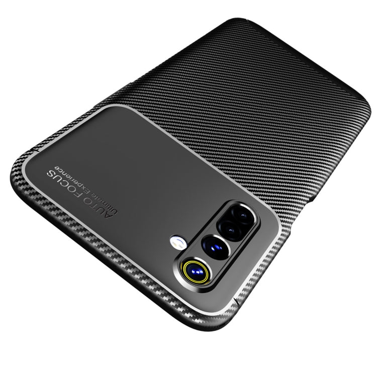 For OPPO Realme 6 Carbon Fiber Texture Shockproof TPU Case(Brown)