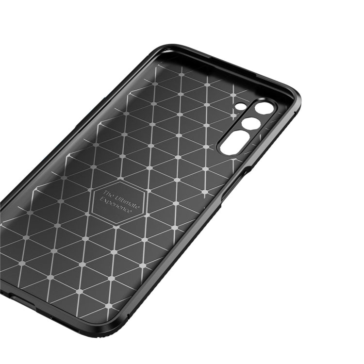 For OPPO Realme 6 Carbon Fiber Texture Shockproof TPU Case(Brown)