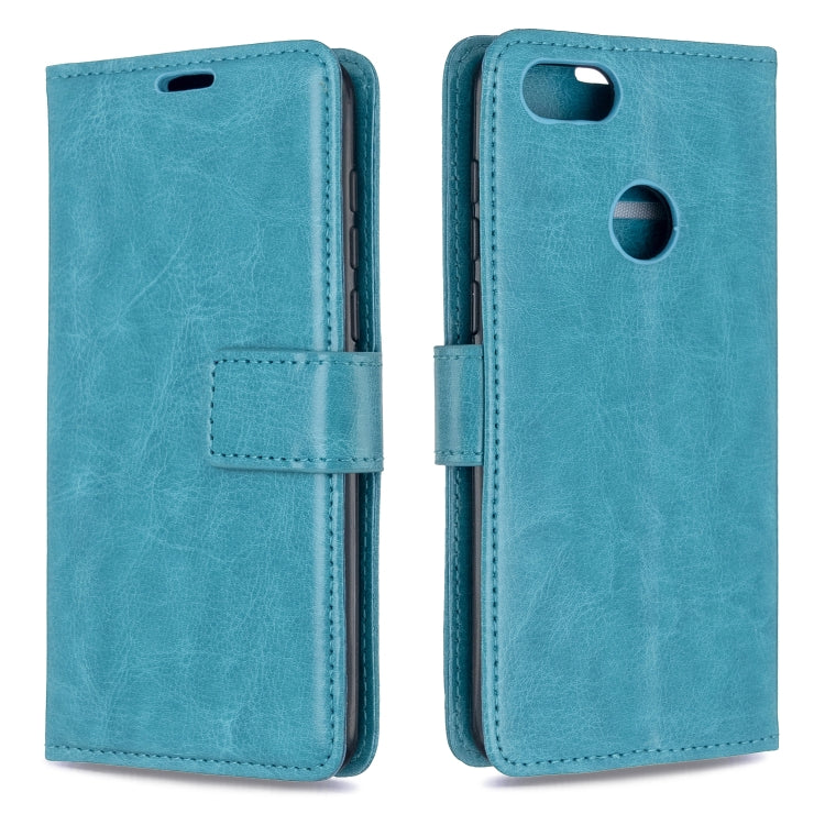 For Moto E6 Play Crazy Horse Texture Horizontal Flip Leather Case with Holder & Card Slots & Wallet & Photo Frame