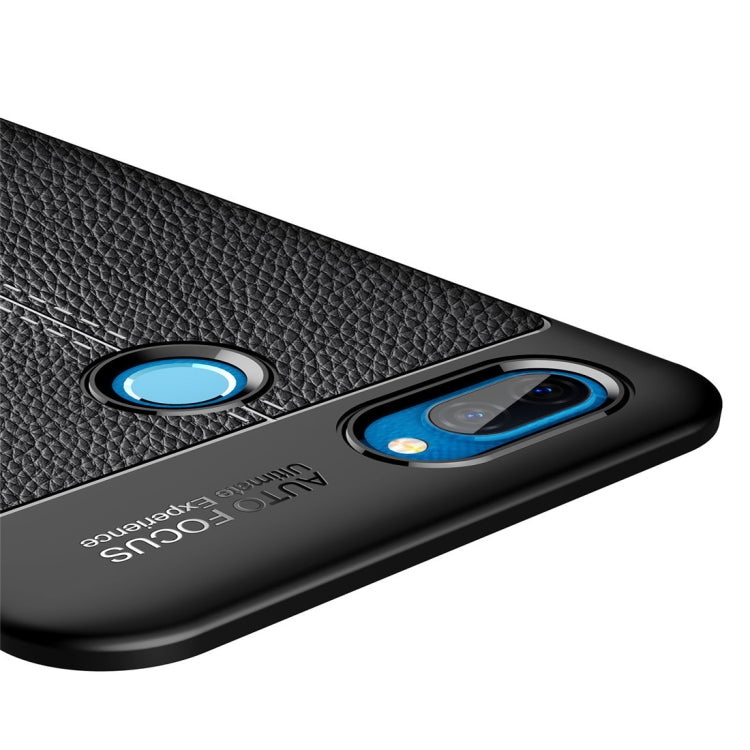 For oppo A12 Litchi Texture TPU Shockproof Case(Red)