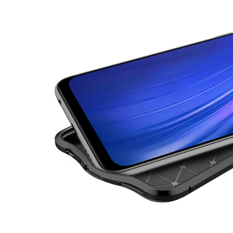 For OPPO Realme 6 Litchi Texture TPU Shockproof Case(Black)