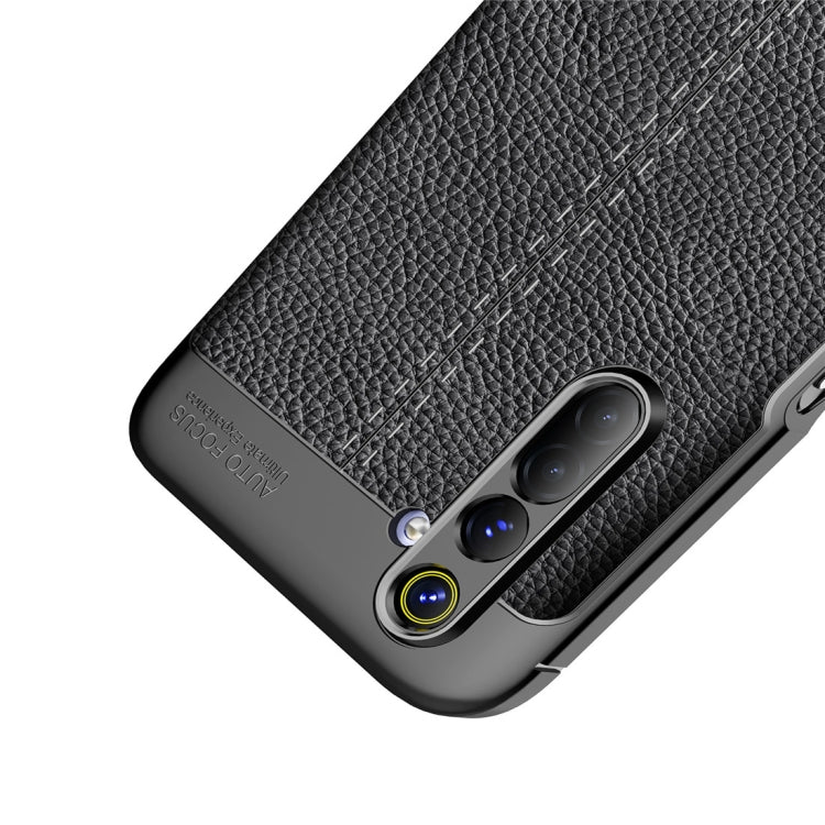 For OPPO Realme 6 Litchi Texture TPU Shockproof Case(Black)