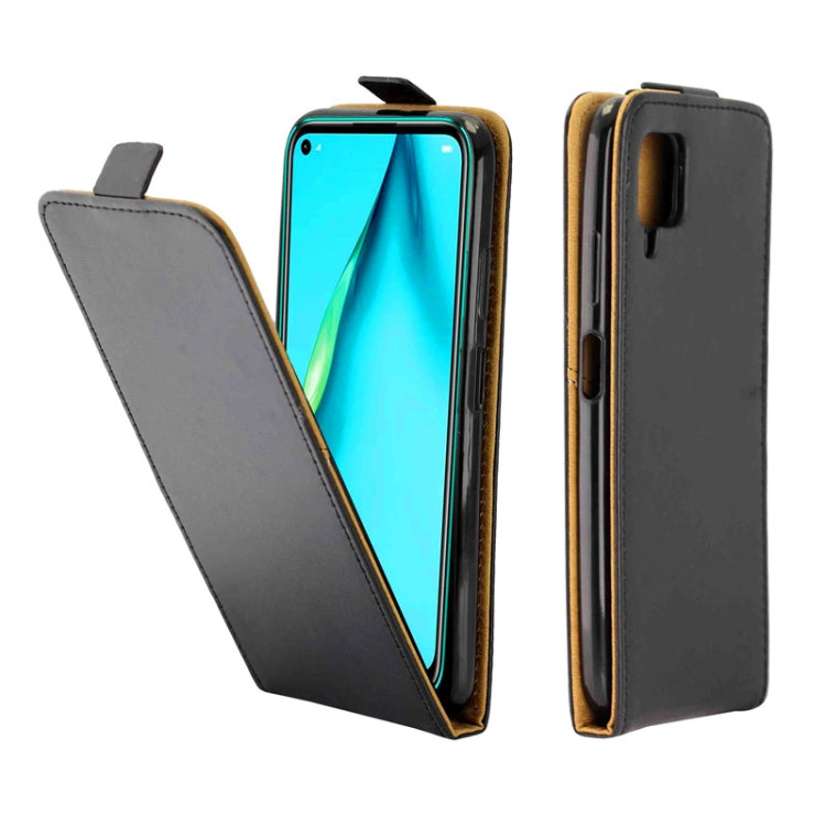 For Huawei P40lite/Nova6Se/Nova7i Business Style Vertical Flip TPU Leather Case with Card Slot(Black)