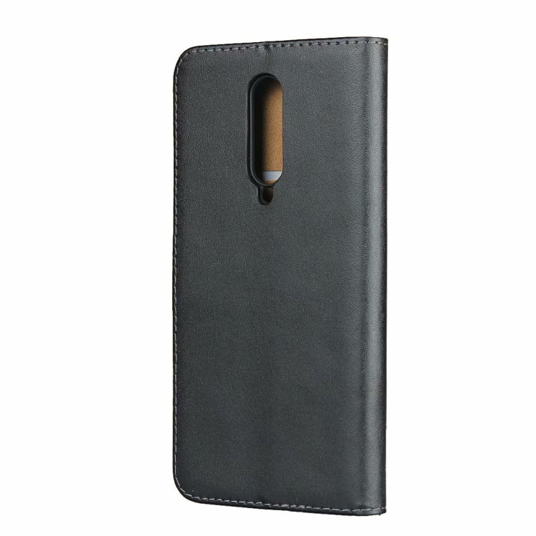 For OnePlus 8 Leather Horizontal Flip Holster With Magnetic Clasp and Bracket and Card Slot and Wallet(Black)