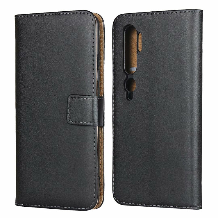 For Xiaomi CC9 Pro/Note 10/Note 10 Pro Leather Horizontal Flip Holster With Magnetic Clasp and Bracket and Card Slot and Wallet(Black)