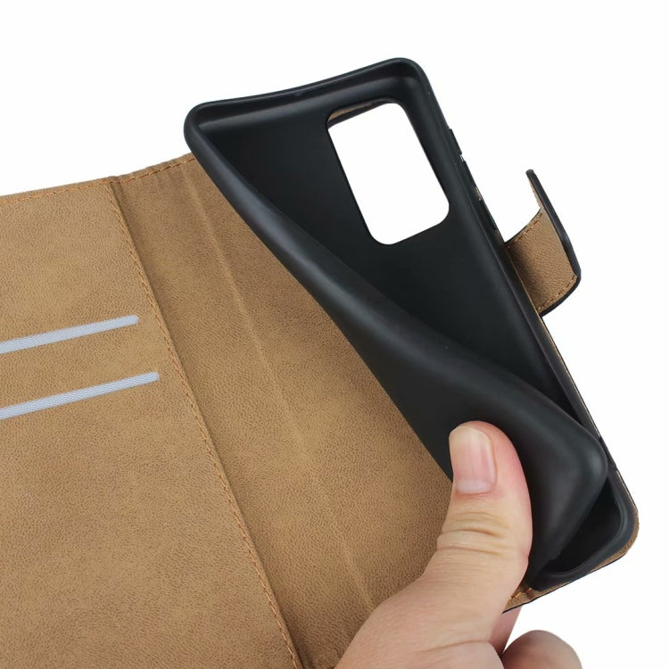 For Huawei P40 Leather Horizontal Flip Holster With Magnetic Clasp and Bracket and Card Slot and Wallet(Black)