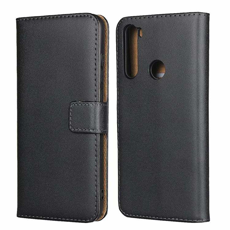 For Xiaomi Redmi Note 8T Leather Horizontal Flip Holster With Magnetic Clasp and Bracket and Card Slot and Wallet(Black)