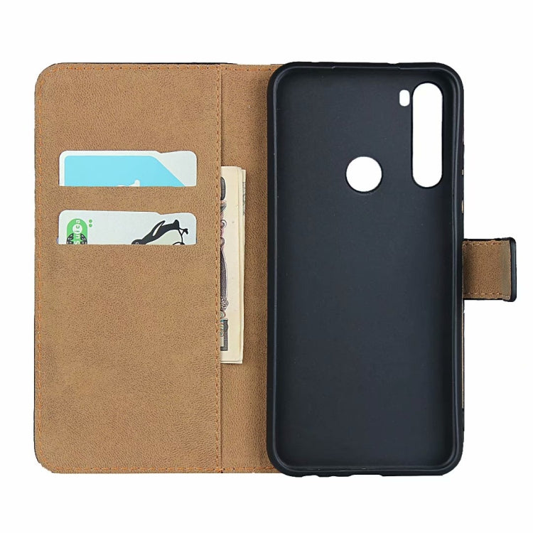 For Xiaomi Redmi Note 8T Leather Horizontal Flip Holster With Magnetic Clasp and Bracket and Card Slot and Wallet(Black)