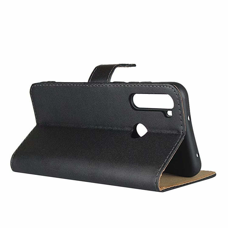 For Xiaomi Redmi Note 8T Leather Horizontal Flip Holster With Magnetic Clasp and Bracket and Card Slot and Wallet(Black)