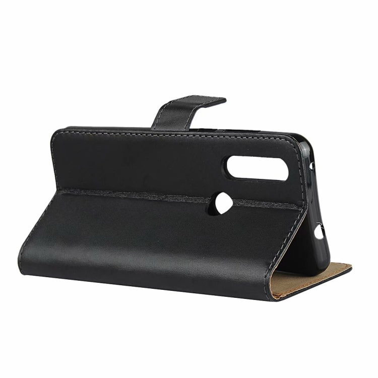 For Moto G8 Leather Horizontal Flip Holster with Magnetic Clasp Bracket & Card Slot & Wallet(Black)