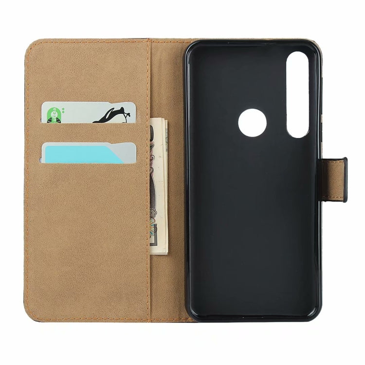 For Moto G8 Play Leather Horizontal Flip Holster with Magnetic Clasp Bracket & Card Slot & Wallet(Black)