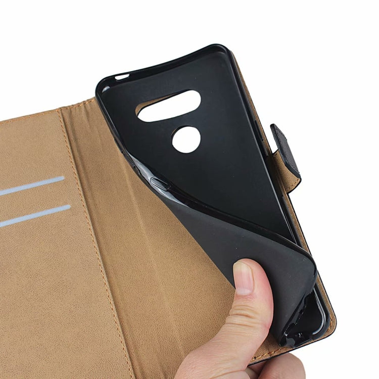 For LG K50S Leather Horizontal Flip Case with Magnetic Clasp Bracket & Card Slot & Wallet(Black)