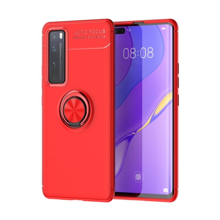 For Huawei Nova 7 Pro Metal Ring Holder 360 Degree Rotating TPU Case