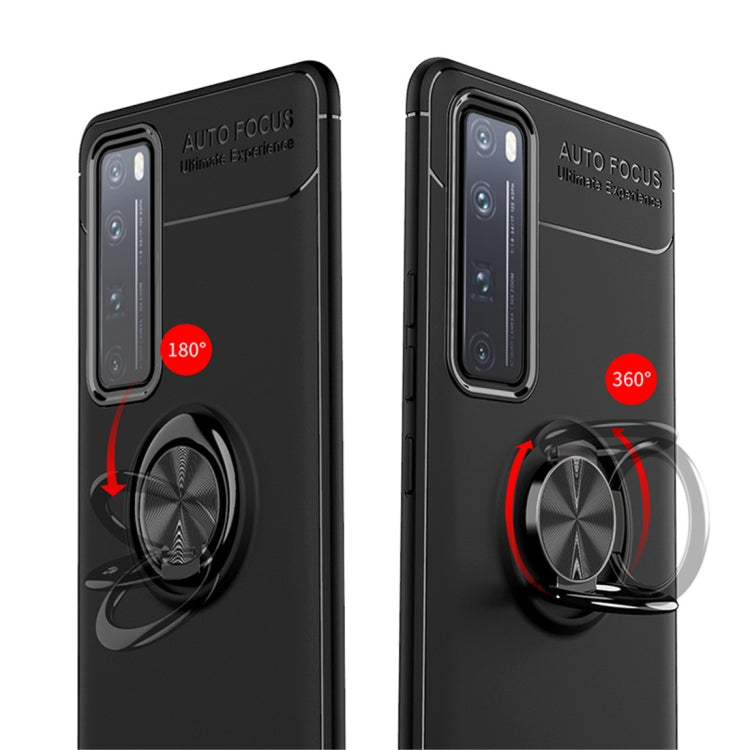 For Huawei Nova 7 Pro Metal Ring Holder 360 Degree Rotating TPU Case
