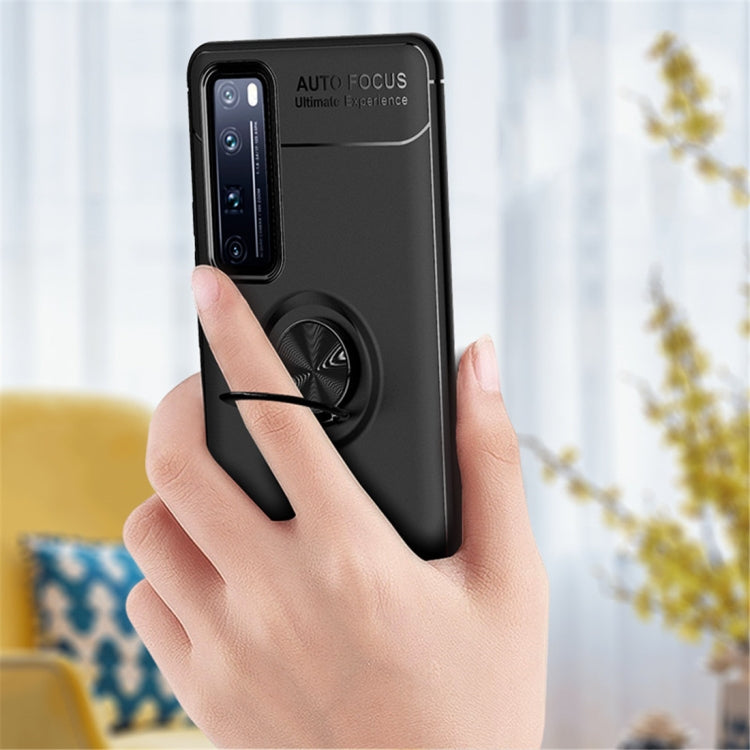 For Huawei Nova 7 Pro Metal Ring Holder 360 Degree Rotating TPU Case